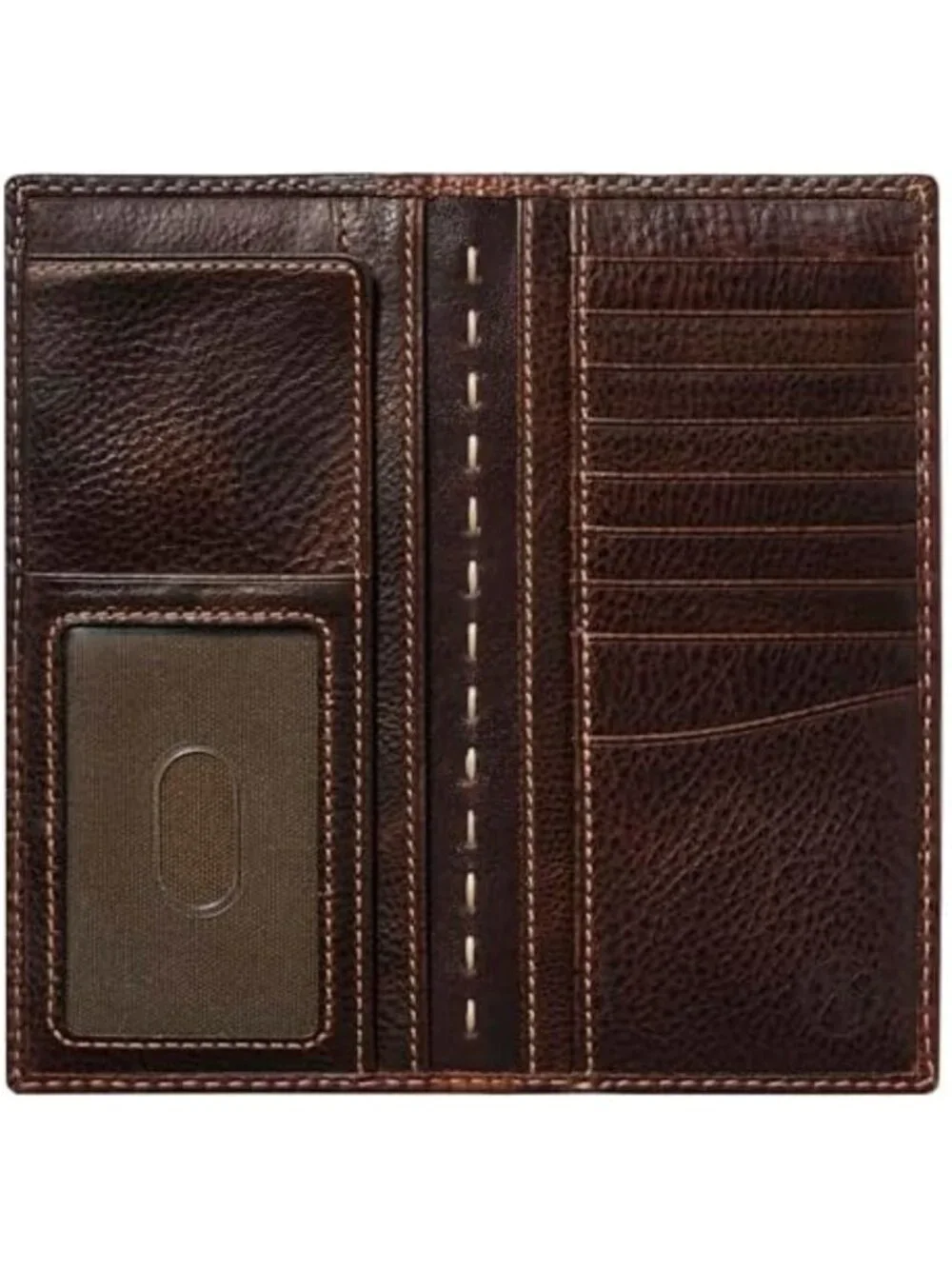Full Grain Leather Long Bifold Western Wallet for Men, Stylish & Durable Design
